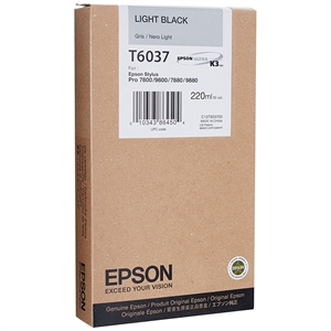 Epson Light Black T6037 - 220 ml mustepatruuna